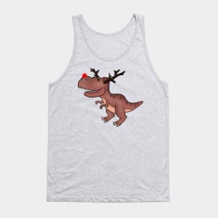 T-rex reindeer Tank Top